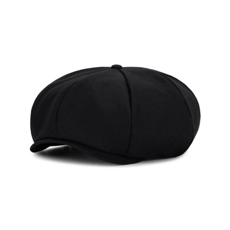 VARZAR Logo Easy Fit Newsboy Cap Black
