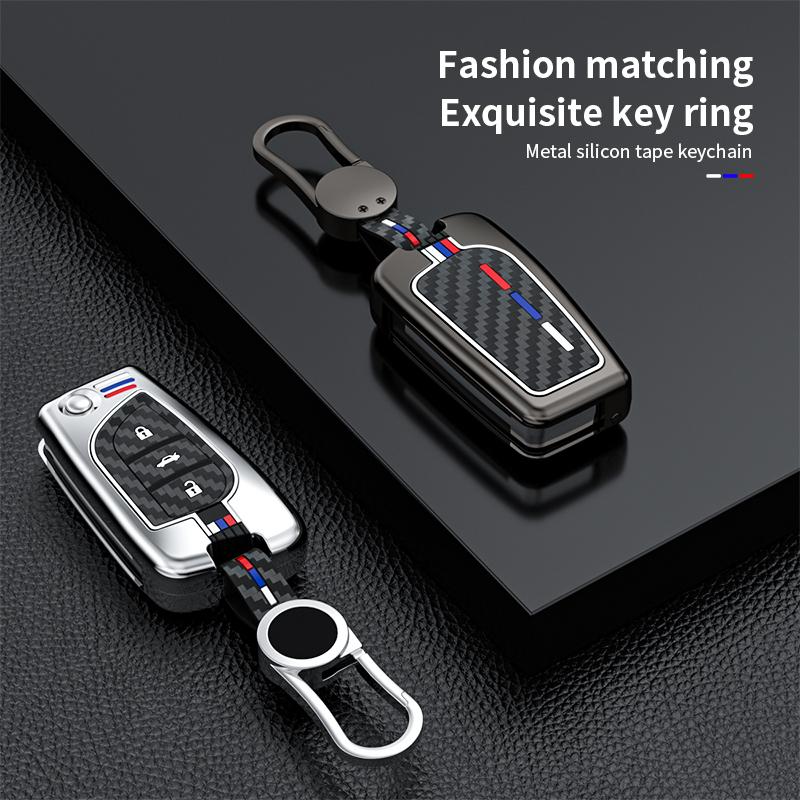 Zinc Alloy Car Remote Key Case Full Cover Holder for Toyota Auris Corolla Reiz Avensis Verso Yaris Aygo Rav4 Scion TC IM 2015