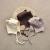 Cute Small Pompom Baby Hat Solid Color Newborn Boy Girl Ear Protection Cap Spring Autumn Infant Toddler Lacing Warm Beanie