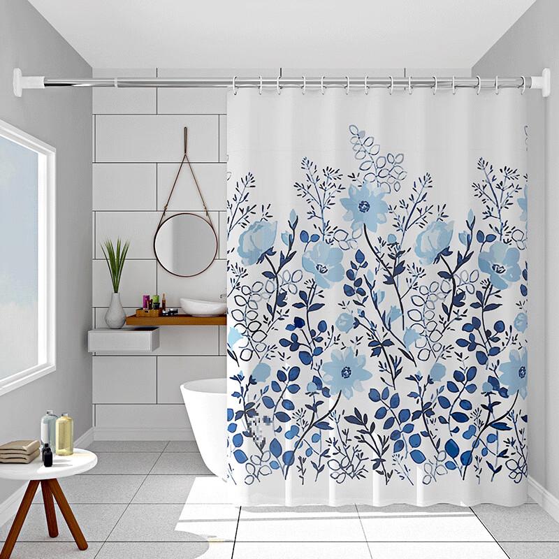 Blue and White Porcelain Shower Curtain