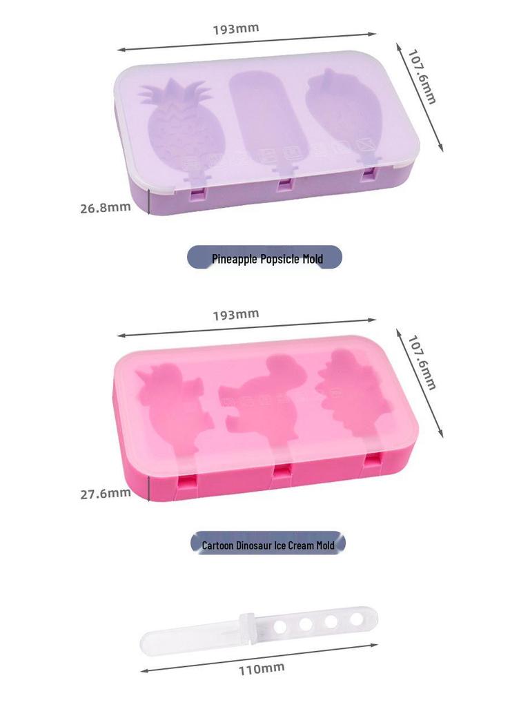 Silicone Cartoon Popsicle & Ice Cream Molds Set