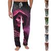 Men's Halloween Printed Casual Pants with Pockets for Party or Daily Wear
