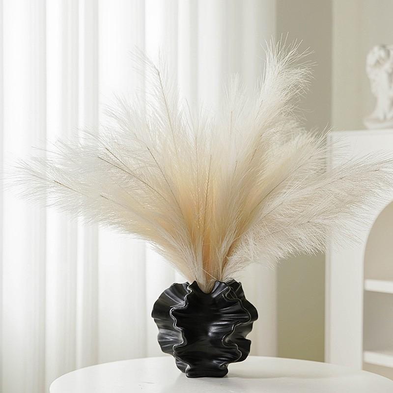 1PC Nordic Minimalist Ceramic Coral Vase Modern Vase Home Table Flowers Donut Vases Living Room Desktop Center Decoration