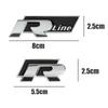 Car Styling Front Grille Badge Decoration Rline Metal Emblem For Volkswagen VW Golf 4 5 6 7 8 Passat T5 B5 B6 B8 MK6 MK7 Tiguan