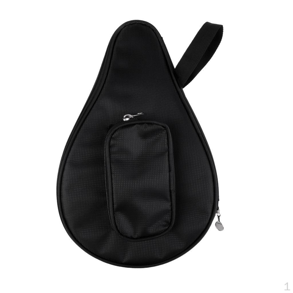 Portable Table Tennis Racket Pong Paddle Bat Bag Pouch with Ball Case