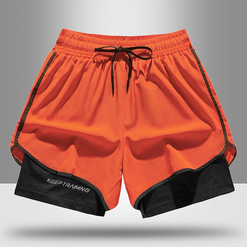 Unisex Schnelltrocknende Zweiteilige Liner-Shorts für Sommer-Laufen, Basketball und Fitness