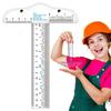 T Square Ruler Clear Acrylic T Shape Ruler Clear Transparent In Both Inches and Metric Measurements Straight Ruler Tool