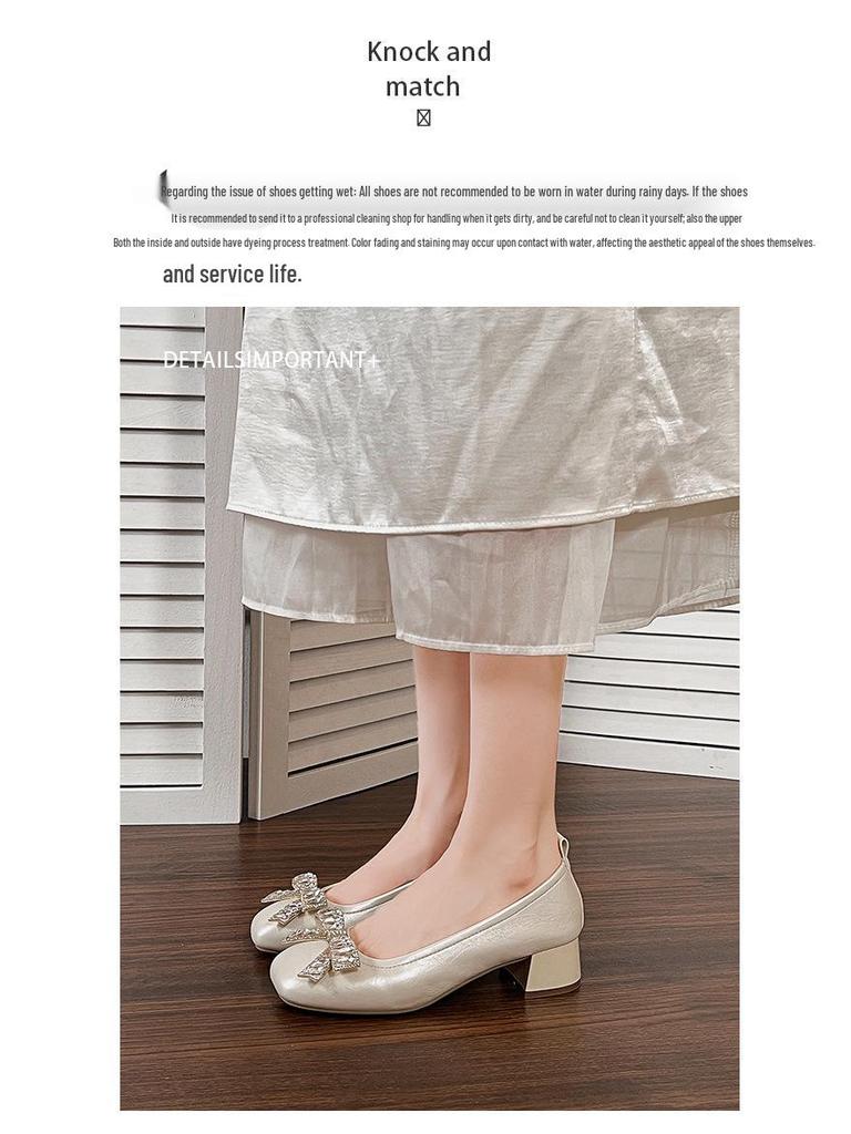 Red Mary Jane Chunky Heels for Women - Autumn 2025 Wedding & Dress Shoes, Plus Sizes Available