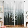 2pcs 2D Flat Printing Window Drapes If God For Us Polyester Fabric Without Electricity Birthday Party for Festive Wall Decor