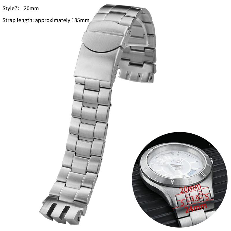 17 19 20 21 23mm cinturino solido in acciaio inossidabile per orologi Swatch YCS YAS YGS IRONY YGS749 Braccialetto da polso di ricambio da uomo