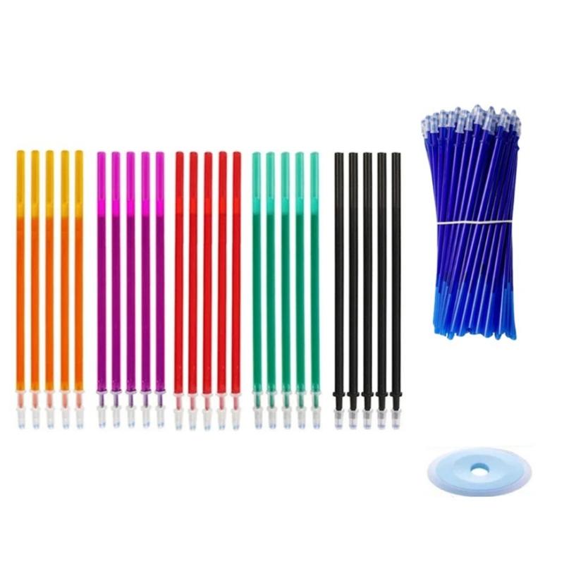 Set de 30/45 Recambios de Bolígrafo Borrables con Borrador Recambios de Bolígrafo de Gel de Colores Punta Fina de 0.5 mm Para Material Escolar de Oficina