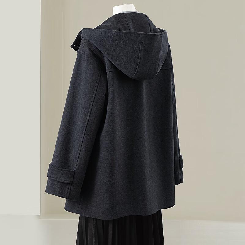 Women's Casual Hooded Wool Blend Coat