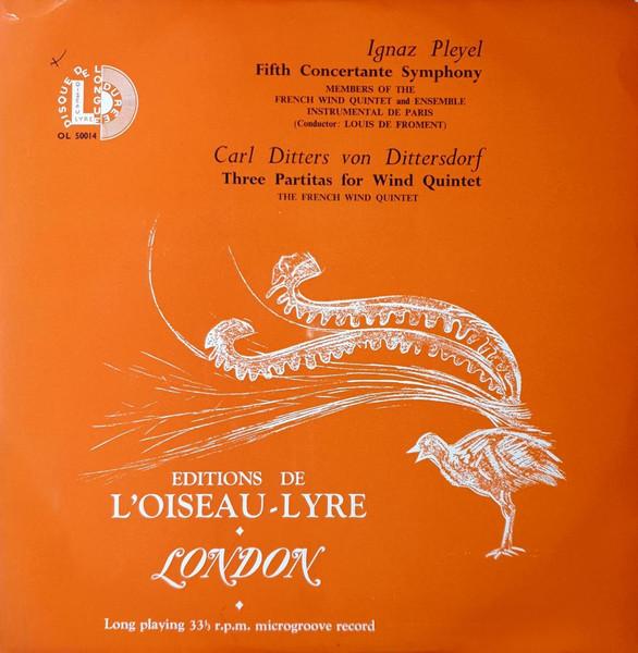 LP Record IGNAZ PLEYEL CARL DITTERS VON DIT Fifth Concertante Symphony Three OL50014 LOiseauLyre 1953 UK Classical Used