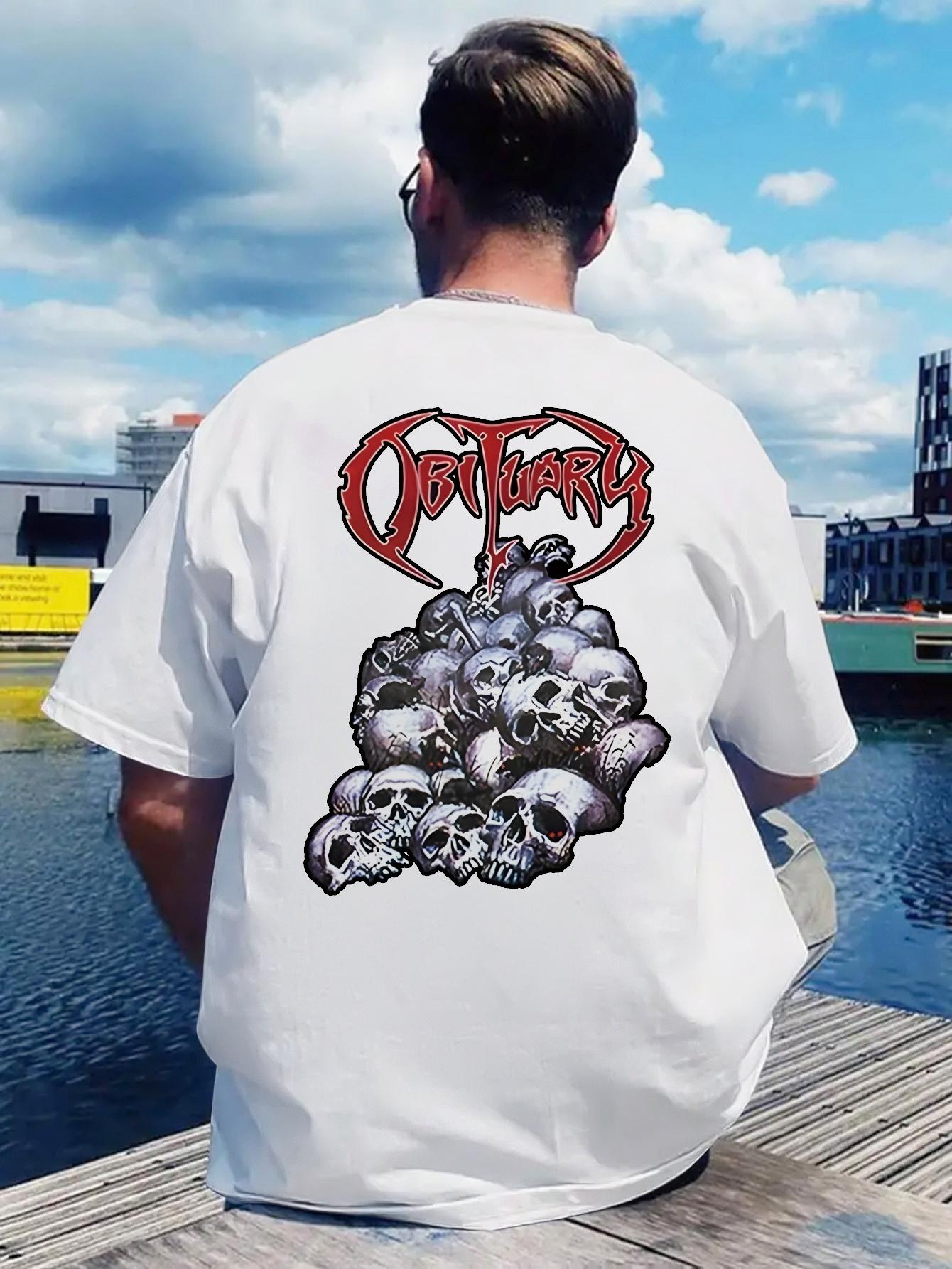 Vintage Heavy Metal Graphic T-shirt - Back Print Retro Rock Band Tee with XXXL