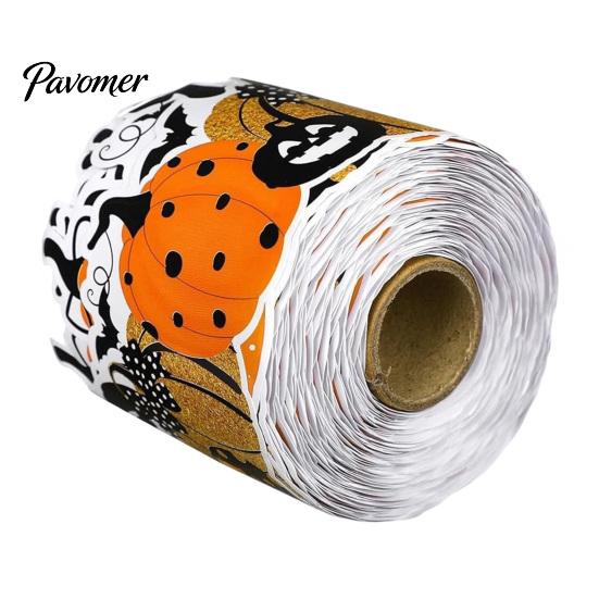Wall Hanging Party Supplies Halloween Stickers with Pumpkin And Bat Prints, Durable Coated Indoor Paper Decals, Stylish Frame for Holiday Decor