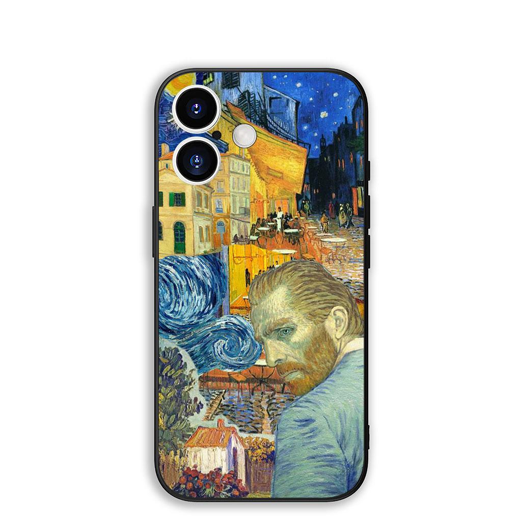 

Cover for Apple iPhone 17 16 Plus 13 12 Pro Max Mini X XR Xs ProMax 16E 15+ 17+ Air Phone Case Starry Night Van Gogh Sky Art iPhone XS