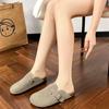 Fashion Women's Shoes Women's Closed Toe Slippers Cow Suede Leather Clogs Women's Sandals Retro Fashion Garden Mule Clog Slide New