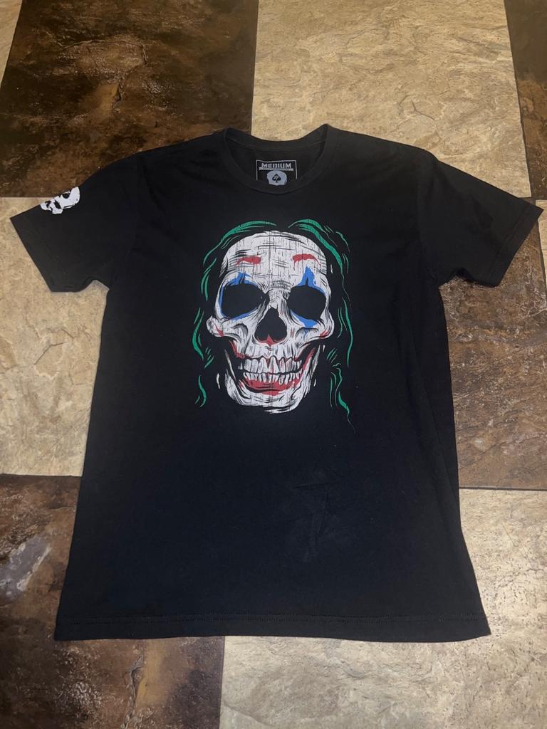 Wash With Souls Zero Foxtrot Joker Skull T-shirt Medium Clown Skeleton - M