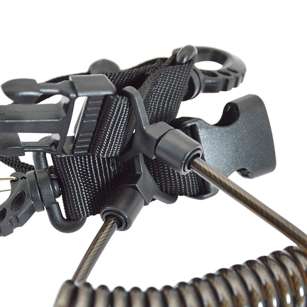 Spiral Coil Cable Anti lost Camera Flashlights Safety Leash for Diving Snorkelling Surfing Kayaking