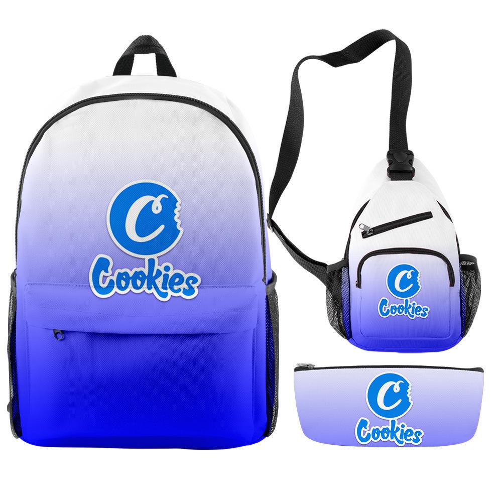 

Cook3D Digital Color Printing Oxford Cloth Breathable And Wear-Resistant Primary And Secondary School Students Schoolbag Three-Piece Set Three-piece backpack set