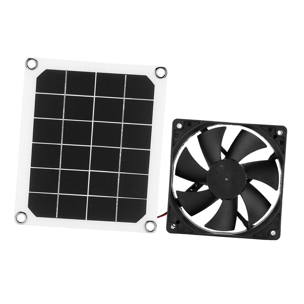 6V 10W Outdoor Solar Power Panel Abluftventilator USB-Aufladung für Gewächshaus Hühnerstall