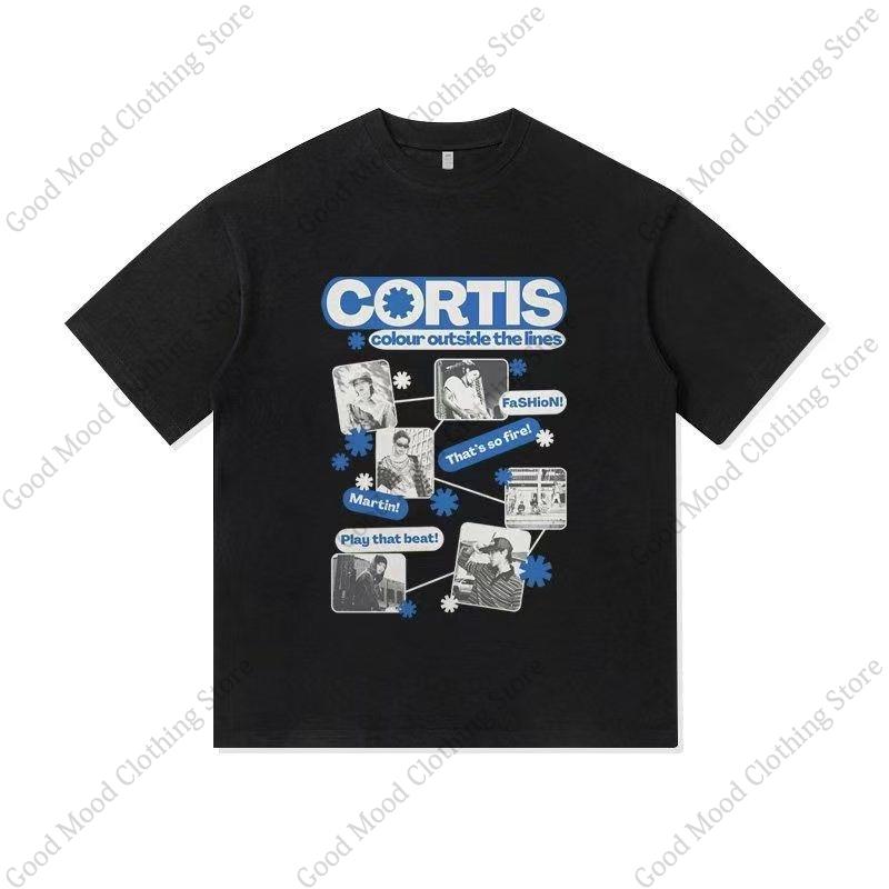 CORTIS Print T Shirt Fashion Street Hip Hop Retro JUHOON KEONHO SEONGHYEON Print Tshirt Kpop Fans Cotton Short Sleeve Tee Tops
