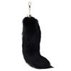 Plush Faux Hair Foxes Tail Keychain Elegant Keyrings Charm with Foxes Tail Pendant Fashionable Keychain Decorations