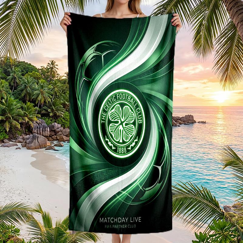 Asciugamano da Spiaggia Celtic FC Asciugatura Rapida Microfibra Assorbente Portatile da Viaggio Asciugamano da Nuoto