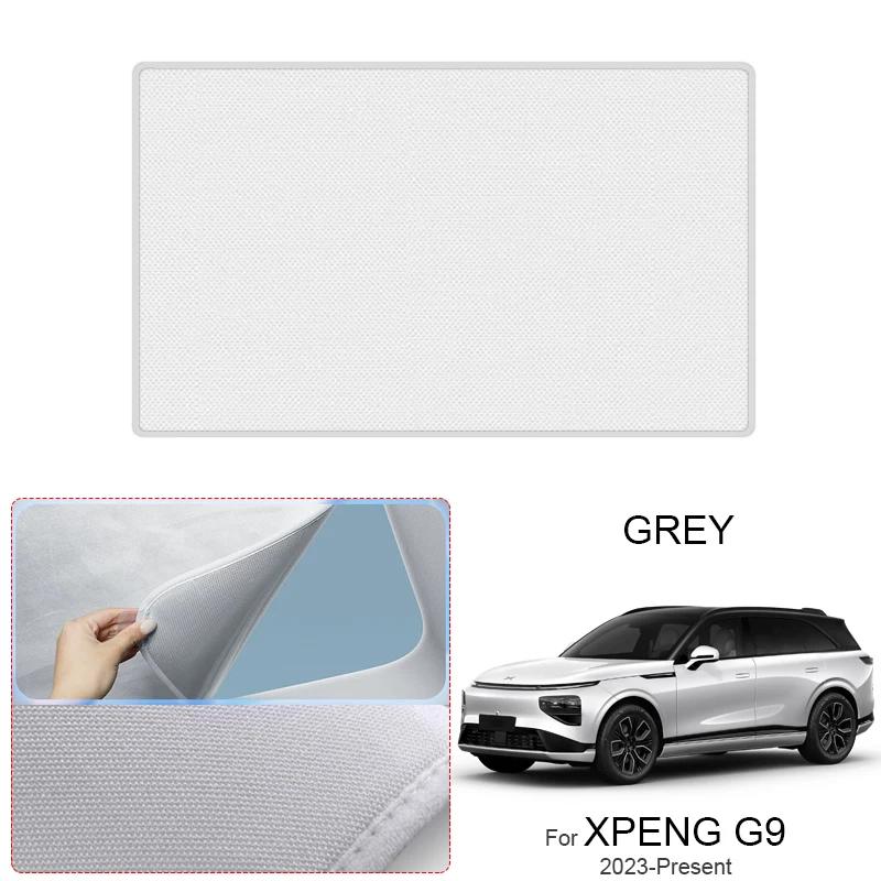 Car Suede Fabric Electrostatic Adsorption Sunroof Sunshade For XPENG G9 2023-Present Auto Anti-uv Heat Insulation Skylight