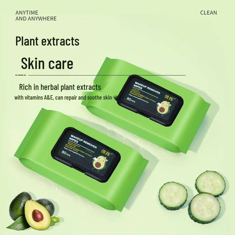 Avocado Face Cleansing Wipes: Gentle, Non-Irritating, Disposable for Deep Cleanse - Ideal for Lazy Routine