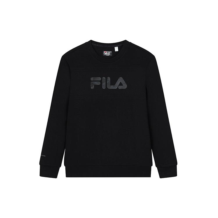 New FILA Sweatshirts Men's Jet Black F11M147201F-BK