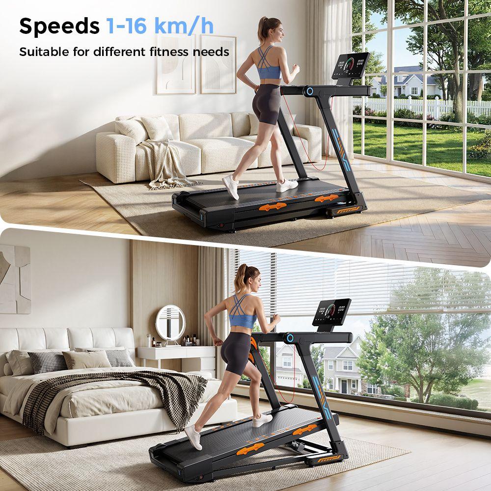Formill FT71 Foldable Treadmill, 1–16 Km/h, Bluetooth And App, LED Display, 24% Automatic Incline, Max Load 150Kg