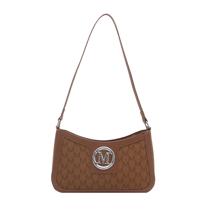 Street Style Pu Small Shoulder Bag With Letter Print For Daily Use