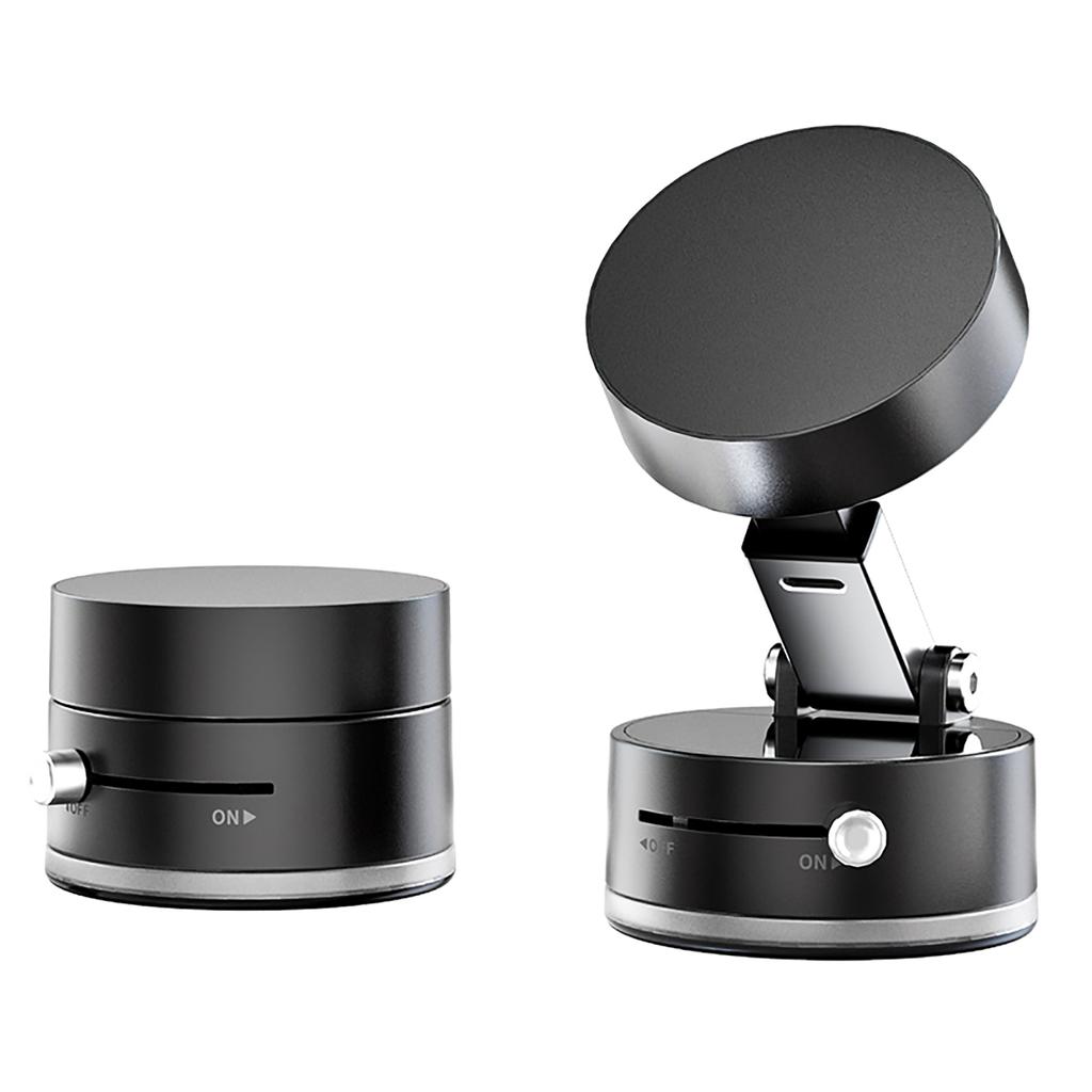 Car Phone Holder Mount with Vacuum Suction 20 N52 Magnetized Rings 1.3KG Load Capacity 360 Degrees Adjustable Foldable