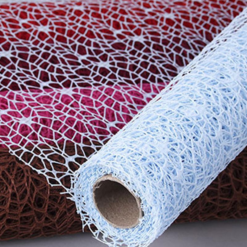50Cm*4.5M Flower Wrapping Mesh Gauze Bouquet Wrapping Lace Jacquard Net Flower Pattern Mesh Florist Floral Wrapping Paper