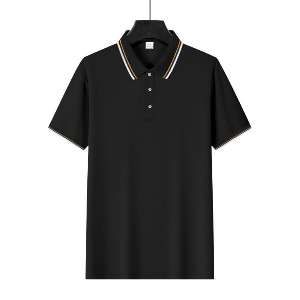 Men's American Net Lapel Golf Short Sleeve T-shirt Quick Drying  Shirt