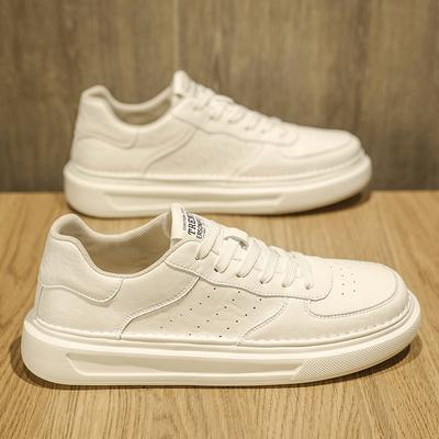 New Summer Breathable Casual Board Shoes Leather Shoes Sports White Shoes