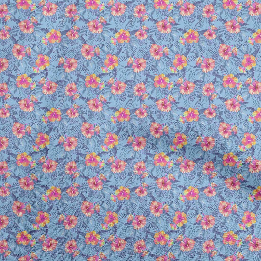 oneOone Cotton Poplin Black Fabric Tropical Craft Projects Decor Fabric Printed By The Yard 42 Inch