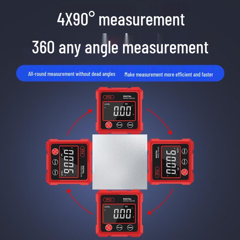 Dual Laser Digital Inclinometer Box with High-Precision Level and Four-Sided Strong Magnets