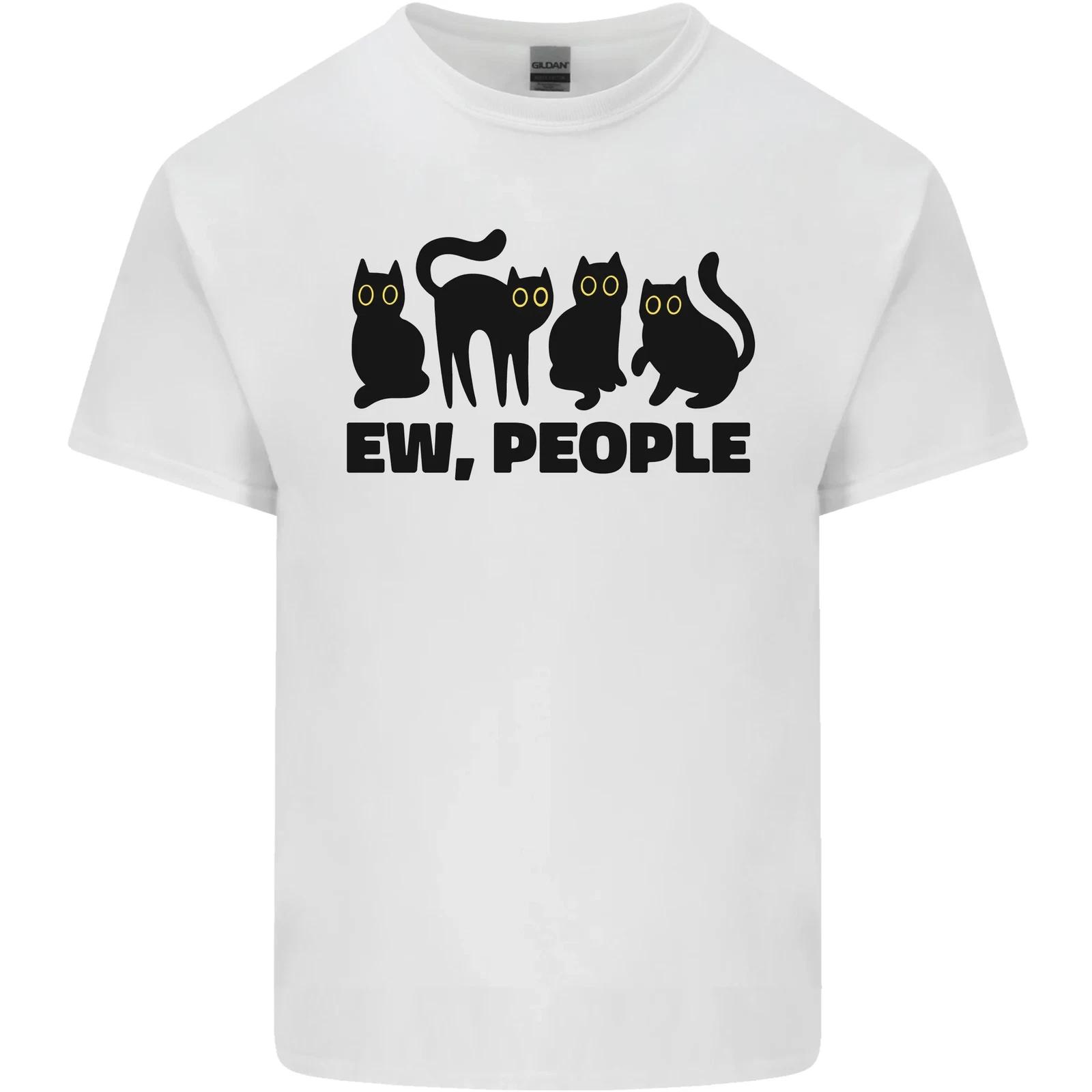 Ew People Cats Funny Kids T-Shirt Childrens M