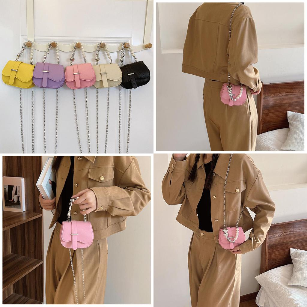 Stylish Minimalist Saddle Bag Women's Cross-border Trend Small Pu Shoulder Bag