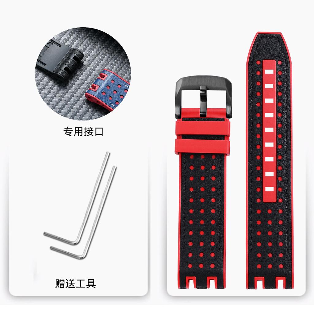 For Tissot T-sport Racing T115.417 Moto GP Cowhide Rubber Watch Strap - Premium Replacement Band for Men & Women, Racing Style