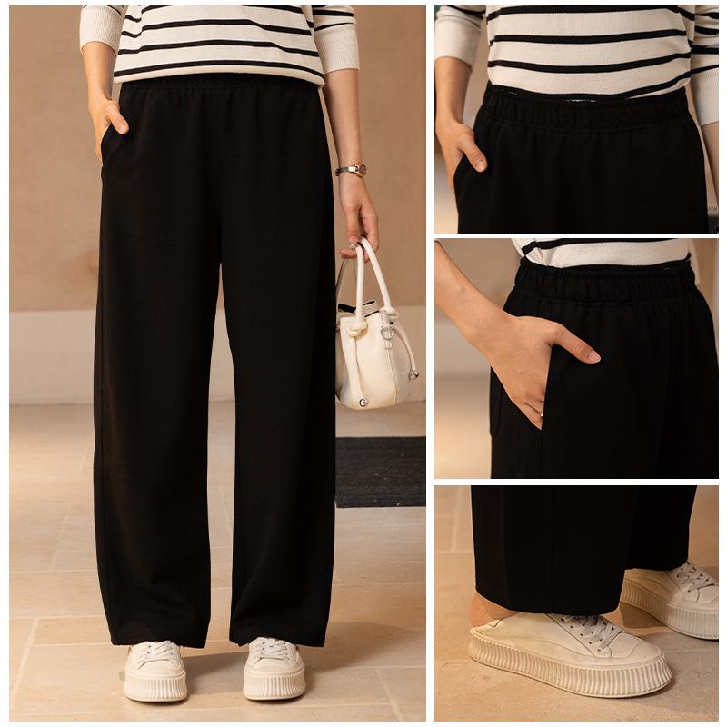 YUN Dark Blue Petite Low-Waist Wide-Leg Pants, Autumn/Winter 2025 Collection