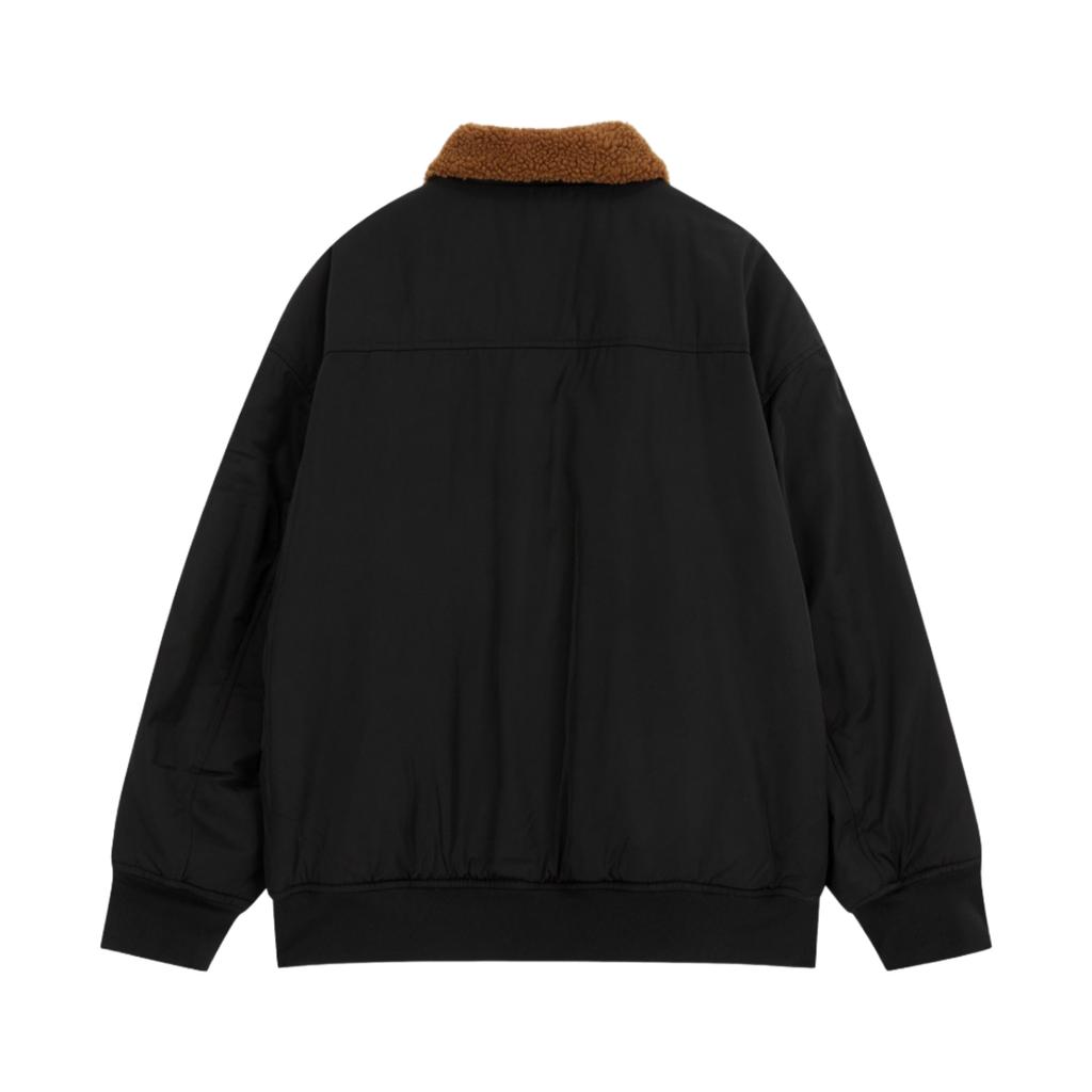 Calvin Klein FW23 Reversible Faux Shearling Cotton Jacket Men Jackets Space-Black Brown-Coffee J324123BEH