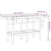 VidaXL Workbench with Drawers and Vices 162x62x83 Cm Solid Acacia Wood 153323
