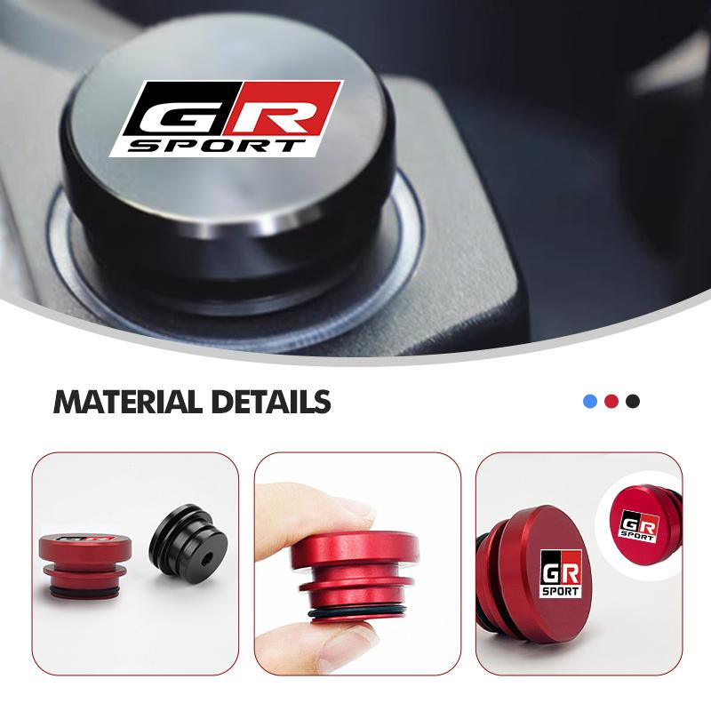 Car Logo Cigarette Lighter Dustproof Cap Protective Cover Auto Accessories For Toyota GR sport Hilux Aygo TDR Yaris Corolla Rav4