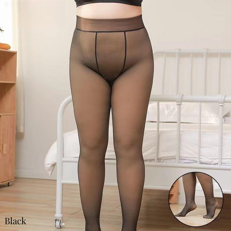 Doiaekv Women Winter Thermal Leggings Women Warm Fleece Tights Sexy High Waist Skin Effect Pantyhose Elastic Thermo Stockings