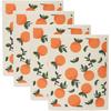 Swedish Dish Clothes Reusable Kitchen Dish Towels Absorben and Fast Dry Cleaning Cloths Set of 4 No Odor Wipes (Orange)
