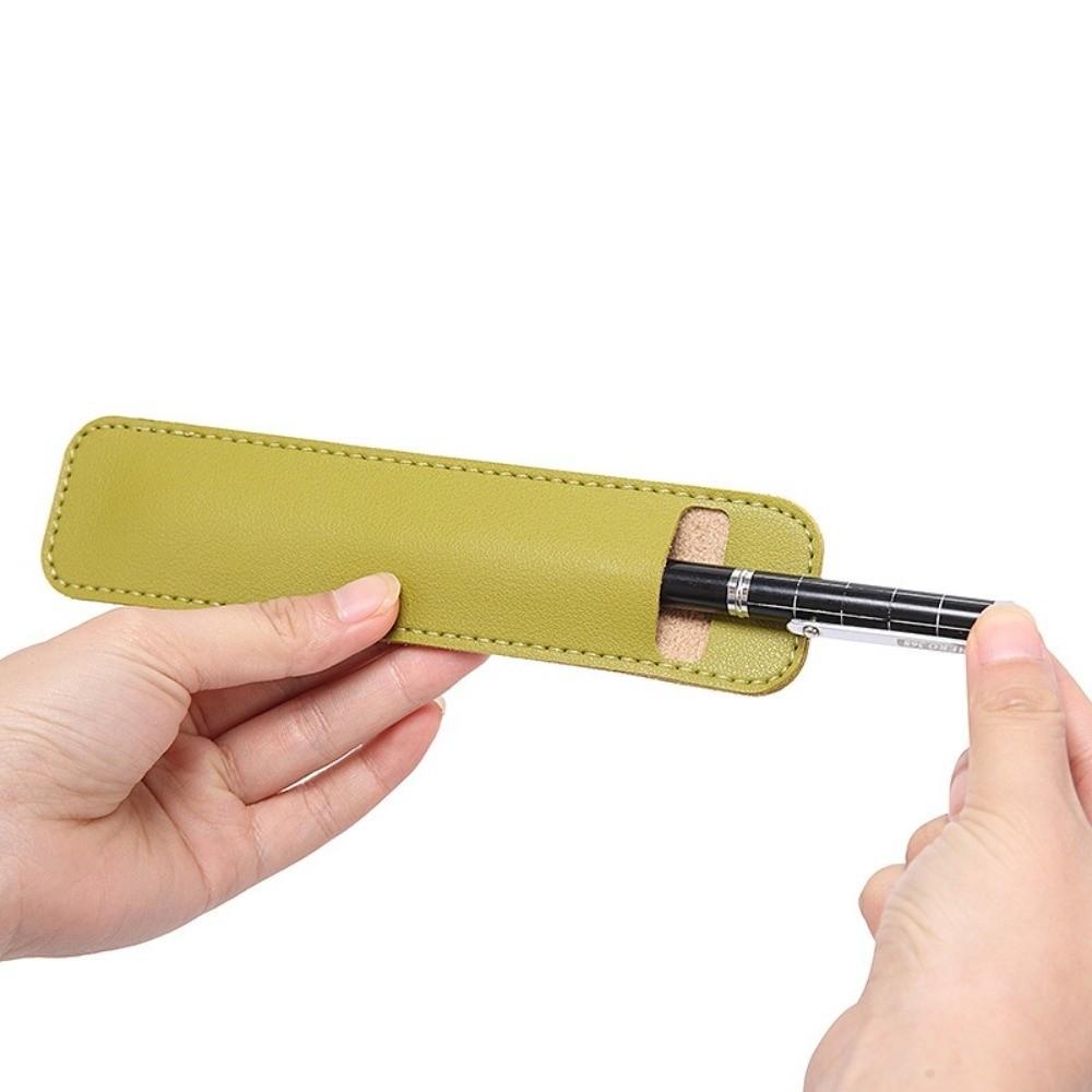 Soft Pen Pouch PU Leather Pens Organizer Fashion Pen Holder Bag  for Ballpoint & Fountain Pens