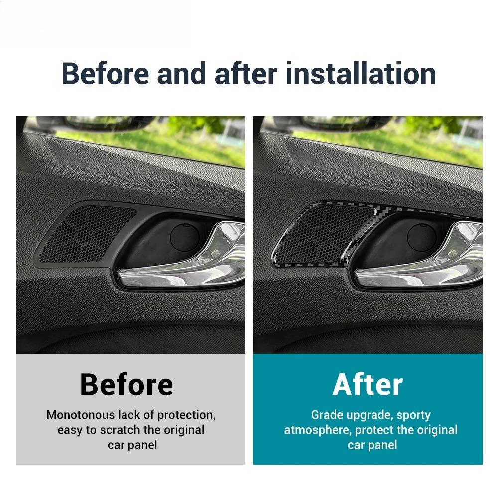 Carbon Fiber Style Dashboard Parts & Button for Opel Corsa D 2007-2014